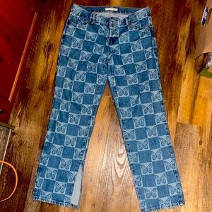 pacsun butterfly jeans, size 28, open ankle